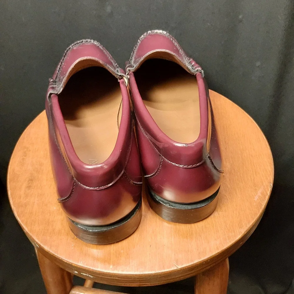J.Crew Camden Penny Loafers Mens 13 Bordeaux Burgundy Leather BS114